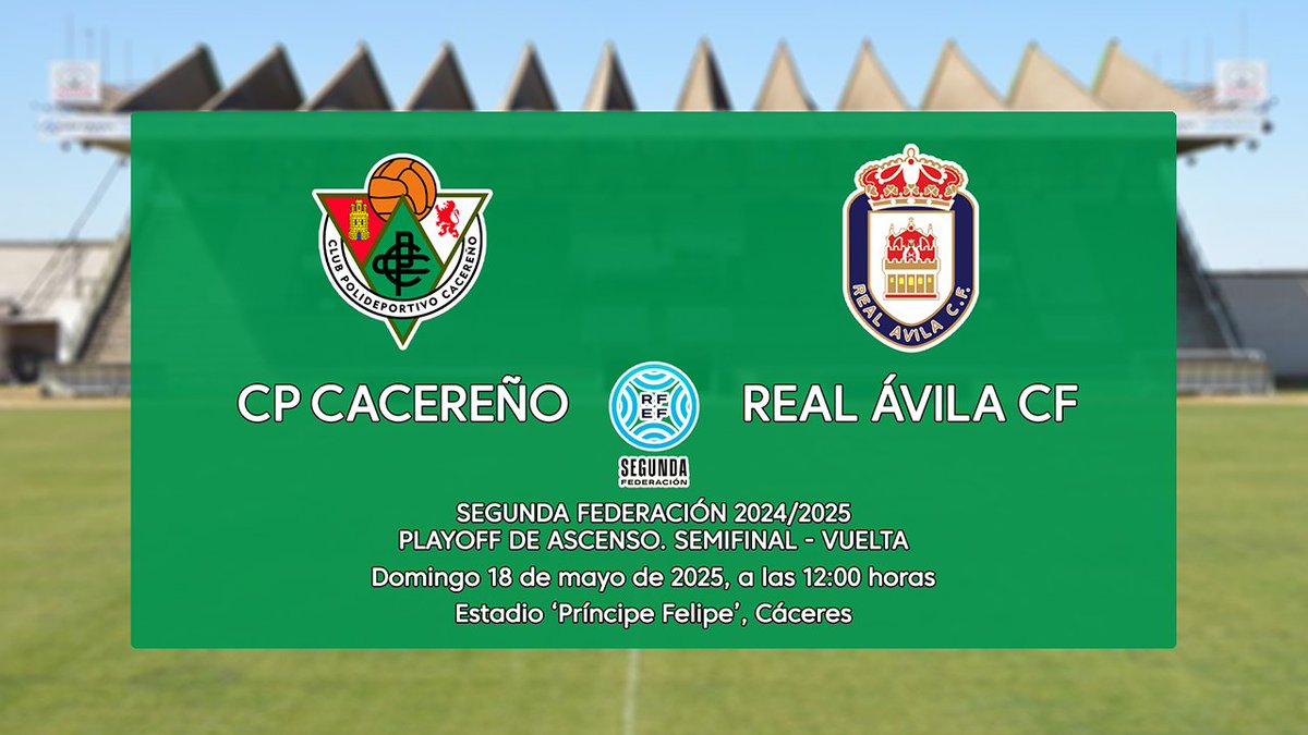 SentirCaceresTV's tweet photo. ⚽️ Partido de la #SegundaFederacion #FaseDeAscenso en directo

@CPCacerenoSAD - @RealAvilaCF

🎙️ @Davidrf1697, @sergiogutycaso &amp; Javi Herrero

📺 Disponible en #zapi para los abonados de @teleporte_cc

🎟️ PPV 7€ https://t.co/4Ub80Un6Uz https://t.co/OZPyGFeaue