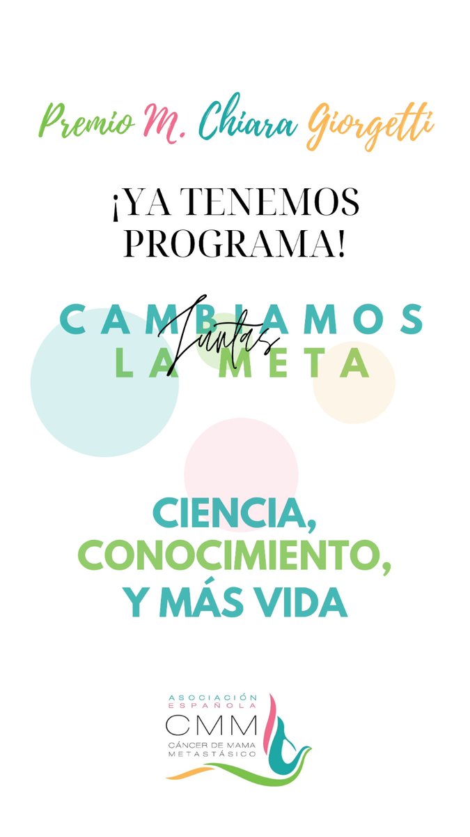 CMMetastasico's tweet photo. ¡Ya tenemos el programa del evento  #JuntasCambiamosLaMeta! El próximo 21 de mayo nos encontraremos en el @CaixaForum Madrid para una jornada muy especial.
Será un día para compartir, aprender y seguir impulsando el #MásInvestigaciónParaMásVida.
#AECMM 👇
https://t.co/wRsKf9Mx58 https://t.co/zHsPXb6u46