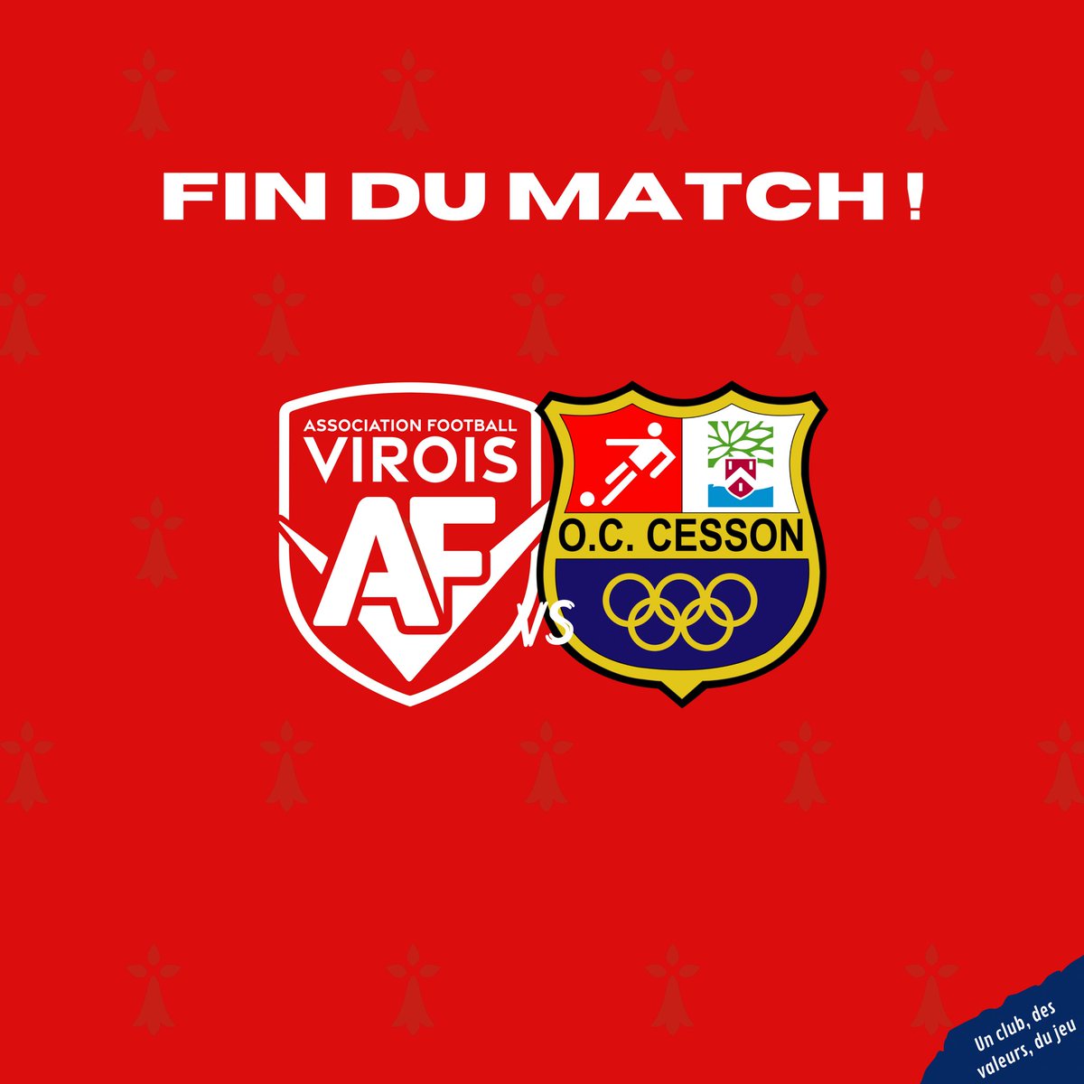 OCCessonFoot's tweet photo. #AFVOCC 1-2

𝙑𝙄𝘾𝙏𝙊𝙊𝙊𝙊𝙊𝙄𝙍𝙀 !!!

90+3' : Quelle performance de nos Rouge &amp; Bleu qui s’imposent à Vire, pour finir parfaitement la saison 🤩👏

#TeamOCC https://t.co/x2rV6kyKQI