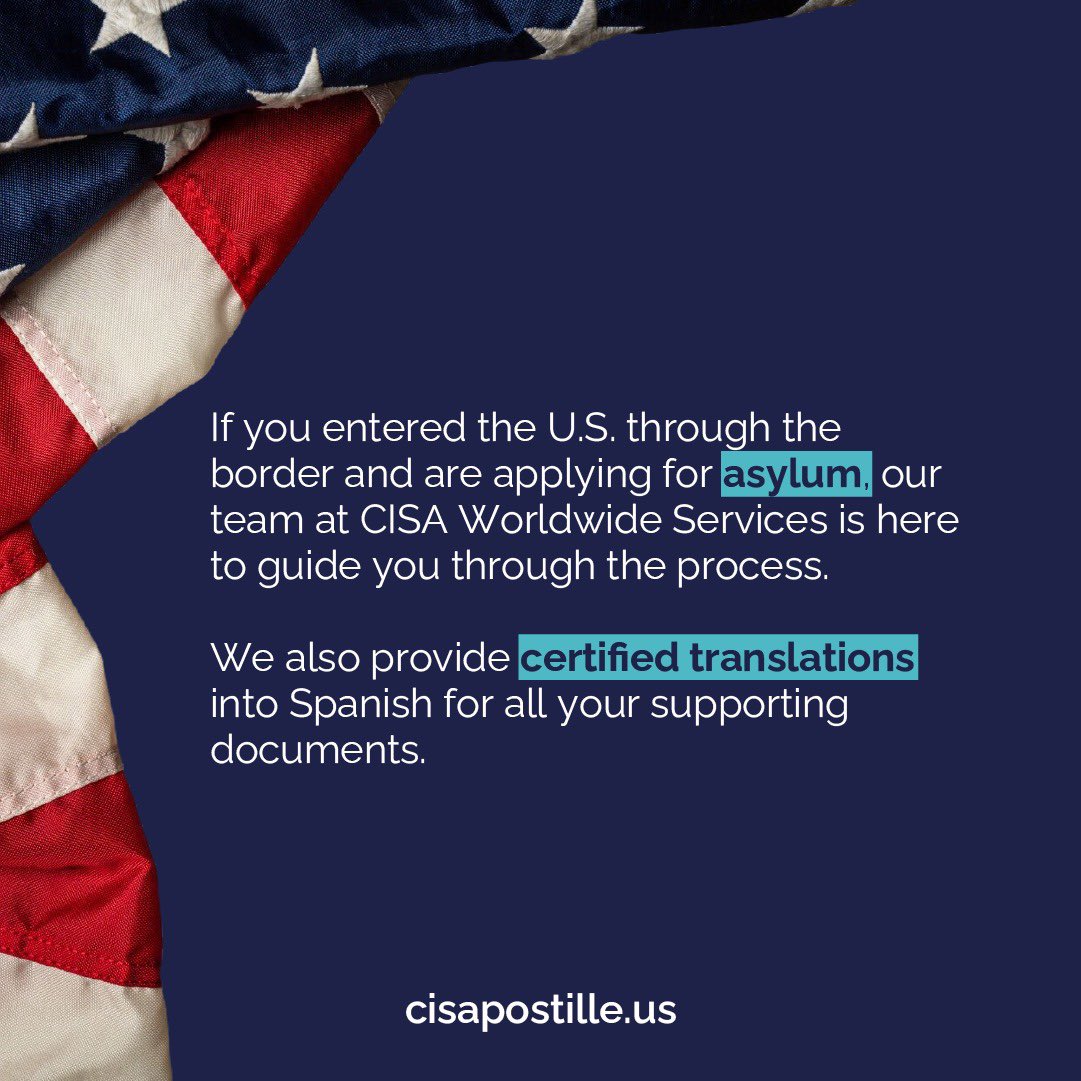 CisaService's tweet image. Start your process with confidence — we&apos;re with you every step of the way.

#AsylumSupport #CISAUSA #ImmigrationHelp #Asilo
#TraduccionesCertificadas #ImmigrantsWelcome
#legalsupport #Cisapostille #hackensack
#notarynewjersey
