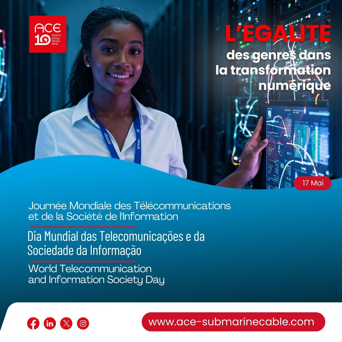 acesubmarinec's tweet photo. Bridging the digital divide between men and women opens up opportunities for all. May 17 is World Telecommunication and Information Society Day.
#AfricaCoastToEurope - Reducing the digital divide... between Men and Women!
# https://t.co/xhJrret8qY
