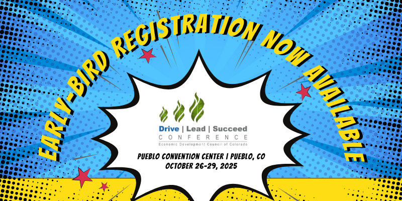 Join us in Pueblo, Colorado, October 26–29 for the 2025 Drive|Lead|Succeed Conference—Colorado’s premier gathering of economic development leaders. Take advantage of early-bird pricing now.
ow.ly/NGuf50VRULX