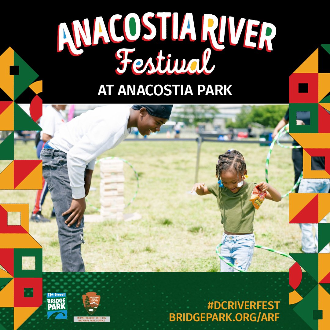 The sun is shining and the vibes are HIGH — it’s officially  Anacostia River Festival Day! 🎉

While you're at the festival, be sure to stop by our Community Partner Activations for fun, hands-on activities for all ages!

bridgepark.org/arf
#DCRiverFest #DCBridgePark