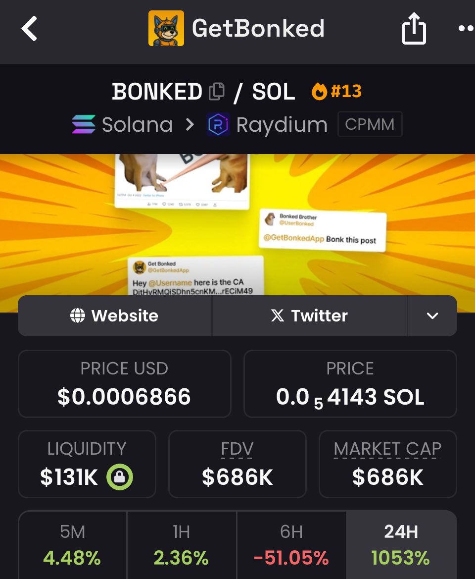 You’re telling me that $LAUNCH on pump is at 8.4m mcap but $BONKED that was created 17d ago and was given a grant by <a href="/bonk_fun/">BONK.fun</a> is sitting at just under 700k mcap. Something is not right