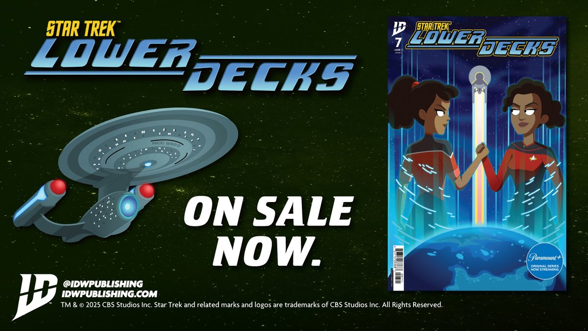 IDWPublishing's tweet image. “IDW has put together the perfect team to keep our beloved USS Cerritos crew in our lives each month.” - @ComicsOnline 5/5

“a super-fun issue which puts a new creative team in command of the ship.” - @getyourcomicon 5/5

#STARTREK: #LOWERDECKS #7 IS AT LCS!

#startrekcomics