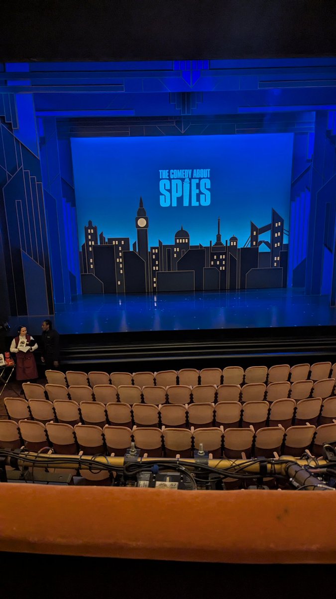 Currently waiting for <a href="/spiescomedy/">The Comedy about Spies</a> to start the show. Cannot wait!! A trip to London to see it; what a great birthday present from the family!