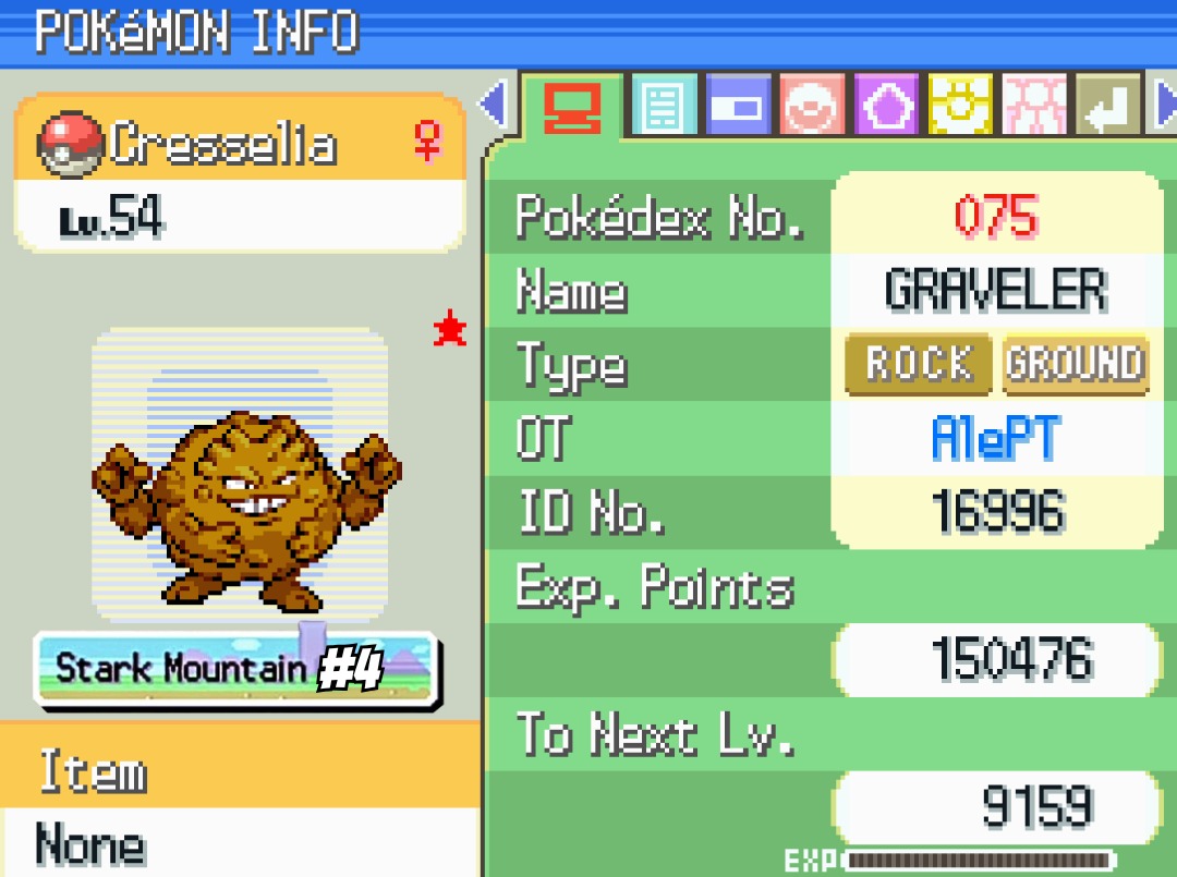 kZeeus_'s tweet photo. 2nd #shinygraveler found after 6,544 REs in #pokemonplatinum is my shiny n°4 for the Stark Mountain Double Week 2025 [community event hosted by me]! 
Video: https://t.co/REcjvni8Ac #pokemon #shiny #shinypokemon #pokemoncommunity #graveler #starkmountain #starkmountaindoubleweek https://t.co/ZVvVJTUyxs