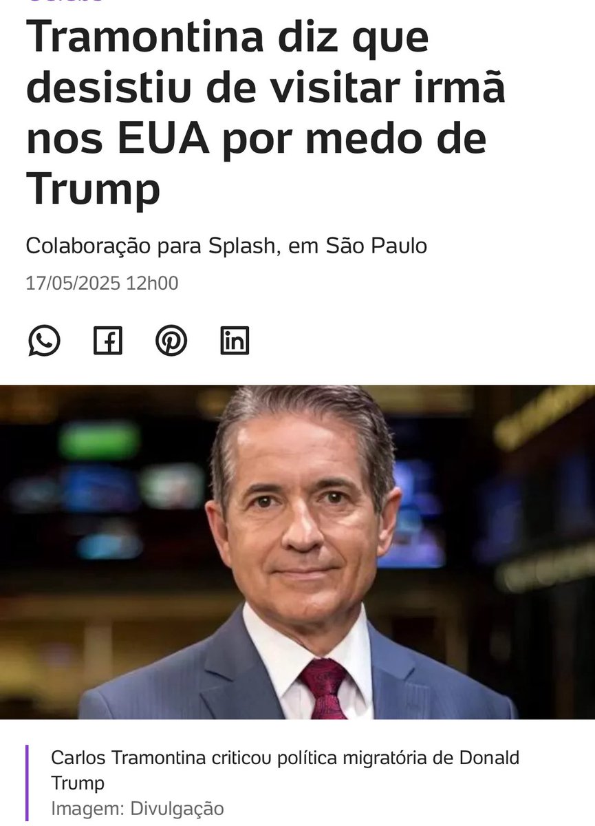 A vitimização dos idiotas chega a ser engraçada.

O irrelevante militante disfarçado de jornalista sugere estar com medo por ser perseguido pelo governo norte-americano.

Segue tua vida malandro…o Trump está defecando e se locomovendo pra você e os bobões inúteis da sua turma