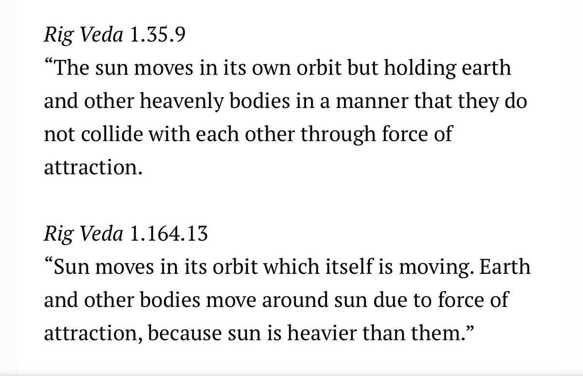 prathyuuusha's tweet photo. Vedas described sun’s orbit, attraction of planets 1000s of years before your pdfile birth. https://t.co/ClQnkCKJ81