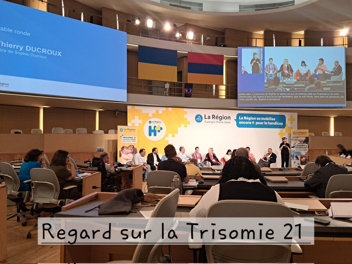 MichelLucasRN42's tweet photo. Étant le seul conseiller régional de #aura aux rencontres pour la grande cause régionale #Trisomie21, le #RNaura a participé au programme en plénière et aux travaux en ateliers.
Le #RassemblementNational participe activement au bien-être des personnes touchées par ce handicap. https://t.co/TsmhMLQnmY