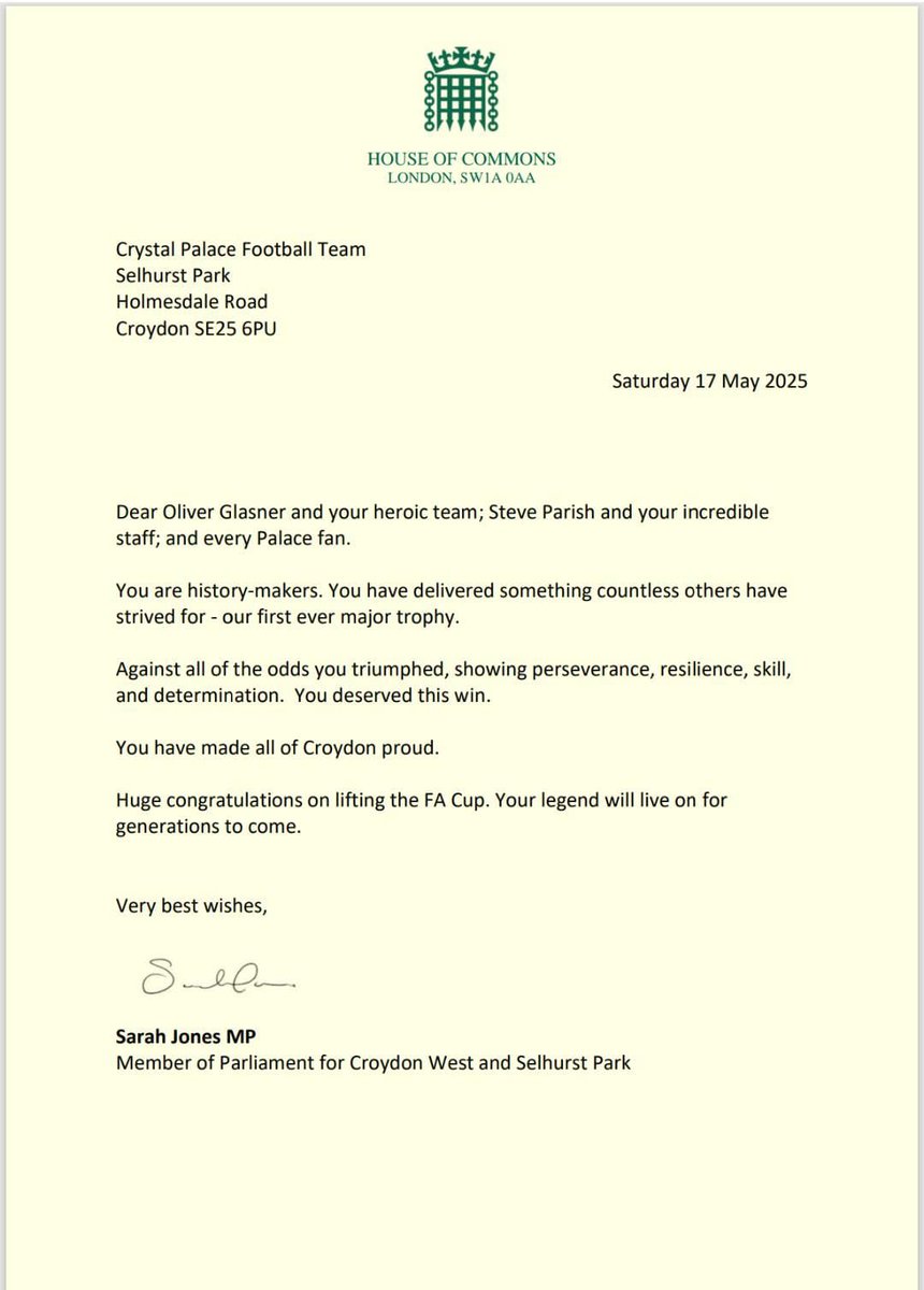 Sarah Jones MP tweet media