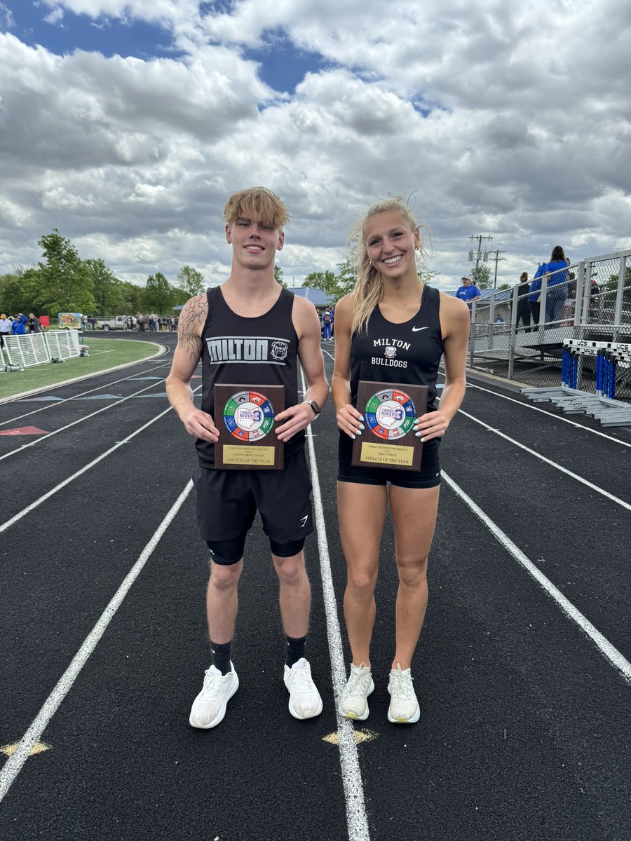 Milton Union TrackCC (@mucccoach) on Twitter photo <a href="/trcathletics/">Three Rivers Conference</a> big weekend by Payton and Jenna. Both named conference track athlete of the year. Payton defended his 100,200,400 titles, Jenna defended her 400,800 and long jump titles. <a href="/trcathletics/">Three Rivers Conference</a> big weekend by Payton and Jenna. Both named conference track athlete of the year. Payton defended his 100,200,400 titles, Jenna defended her 400,800 and long jump titles.
