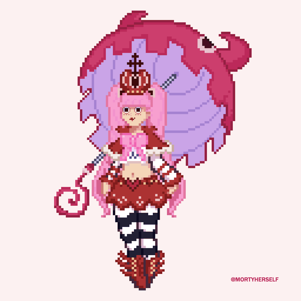 mortyherself's tweet photo. 👻🌸

#perona #ghostprincess #ペローナ #onepiece #manga #anime #shonenjump #horohoro #pixelart https://t.co/rC7u0MQfkx