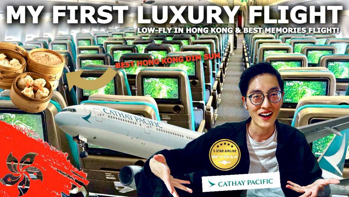 andrewwong217's tweet photo. 🔗 Video Link: https://t.co/HRYnxD3vYC

Title: MY FIRST LIXURY FLIGHT ON Cathay Pacific with LOW-FLY ABOVE IN HONG KONG! Still 5-STARS in 2025?

Description: What are great flight tour! :D https://t.co/O0Vxs5ImZ1