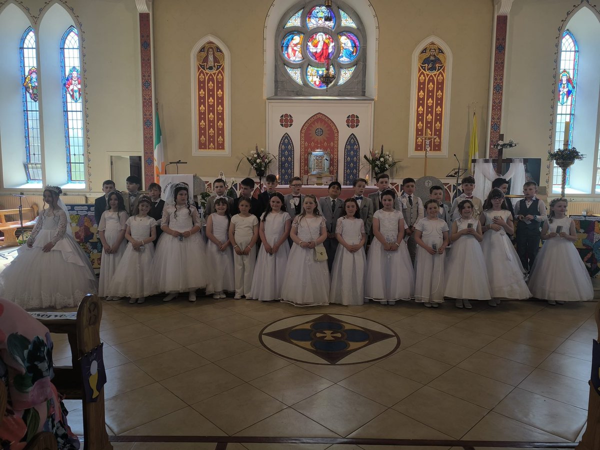 Congratulations to our Communion Class 2025. We hope you all have a lovely weekend. Thanks to Fr Pat and the children’s teachers for the lovely mass today.