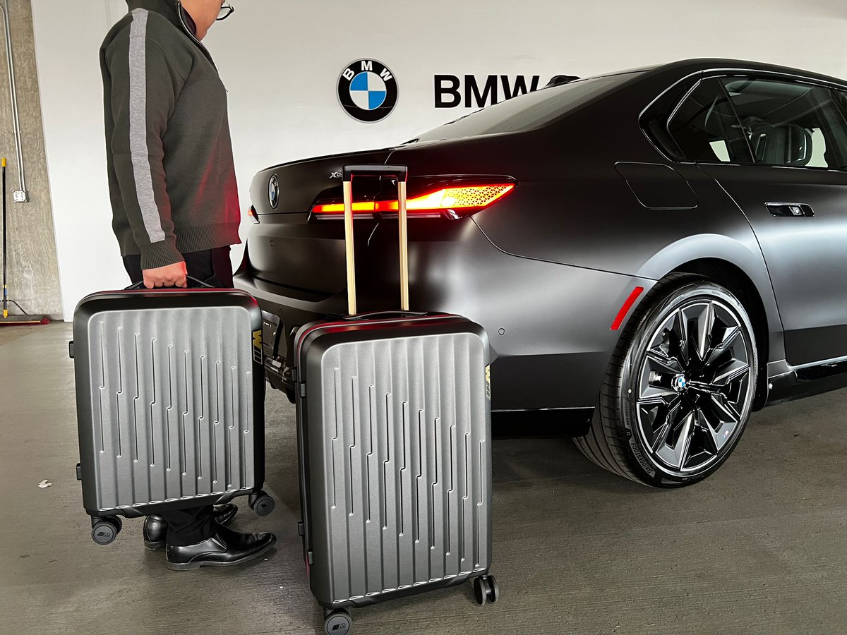 BMWSeattle's tweet photo. Travel in style with BMW luggage built for the journey. 🧳 Click the link to shop premium gear that moves like you do. 

https://t.co/cZd4LXT4mD

#BMWLuggage #TravelInStyle #BMWGear #LuxuryOnTheGo #ShopBMW https://t.co/pfZjm20Q3O
