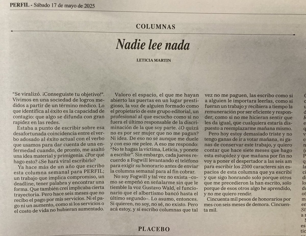 mazda_BTC's tweet photo. URGENTE
#DiarioPerfil
#SinPauta
#NadieLeeNada https://t.co/Nx7tqiIKx4
