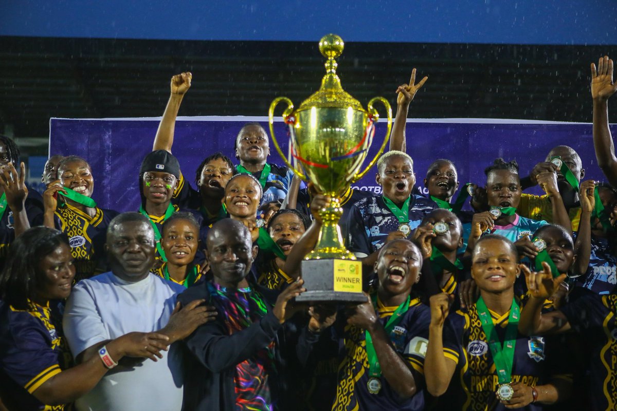 🏆𝗖𝗛𝗔𝗠𝗣𝗜𝗢𝗡𝗦 𝗔𝗚𝗔𝗜𝗡!  𝗖𝗛𝗔𝗠𝗣𝗜𝗢𝗡𝗦 𝗔𝗚𝗔𝗜𝗡!🔥

💥𝗕𝗔𝗬𝗘𝗟𝗦𝗔 𝗤𝗨𝗘𝗘𝗡𝗦 𝗥𝗨𝗟𝗘!

🥵Now six-time winners! Bayelsa Queens reclaim the #NWFLPremiership crown — their first since 2022!

#NWFL25 | #NWFLPremiershipSuper6 | #WomenFootballRising |