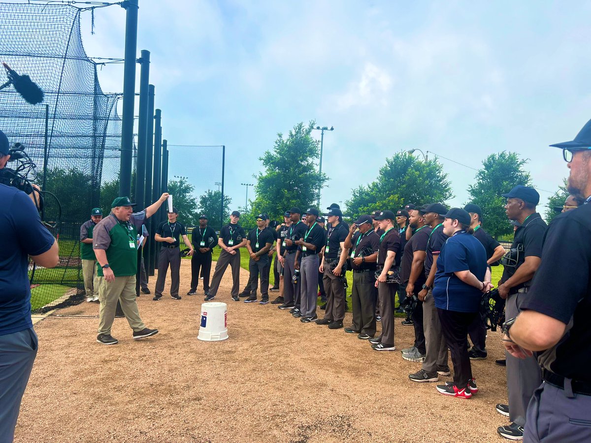MLBUmpCamps's tweet photo. 🔥𝘿𝙚𝙚𝙥 𝙞𝙣 𝙩𝙝𝙚 𝙝𝙚𝙖𝙧𝙩 𝙤𝙛 𝙏𝙚𝙭𝙖𝙨
With our largest May attendance in history, today’s MLB Umpire Camp in Dallas rocked it! Three camps left in 2025 to start your journey toward becoming Major League Umpire. 

🗣️ 𝙃𝘼𝙍𝙏𝙁𝙊𝙍𝘿…..you’re next❗️
https://t.co/QmtBeNnde6
#itstartshere
