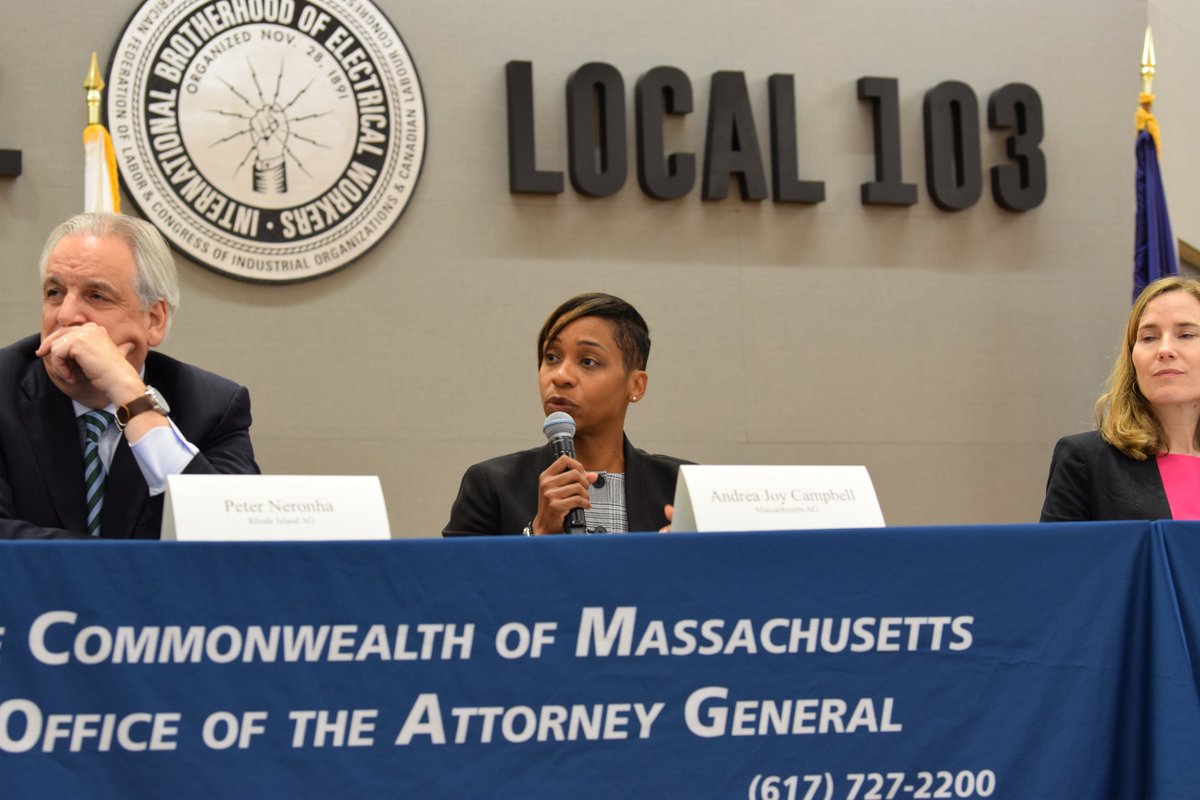 MassAGO's tweet photo. Yesterday, New England AGs heard, answered, and most importantly, saw the constituents we fight to protect daily.

Now more than ever, we must keep up the fight to hold Donald Trump and this administration accountable and continue to remain united in justice. https://t.co/b2pGdFEgYQ