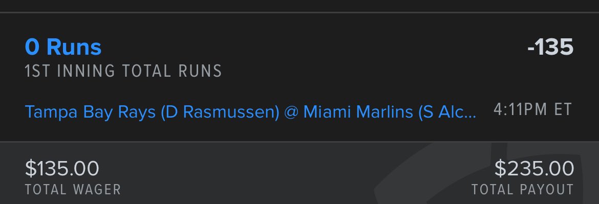 No Runs 1st Inning (NRFI) tweet media