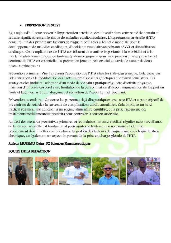 🩺 Journée mondiale de l'hypertension artérielle 

Découvrez à travers le journal rédigé par les membres du CSP, quelques détails sur cette maladie dévastatrice
<a href="/OMSRDCONGO/">OMS RDC</a> 
<a href="/SEP_DRC/">ANEP-RDC 🇨🇩</a> 
<a href="/PNUDRDC/">PNUD RDC</a>