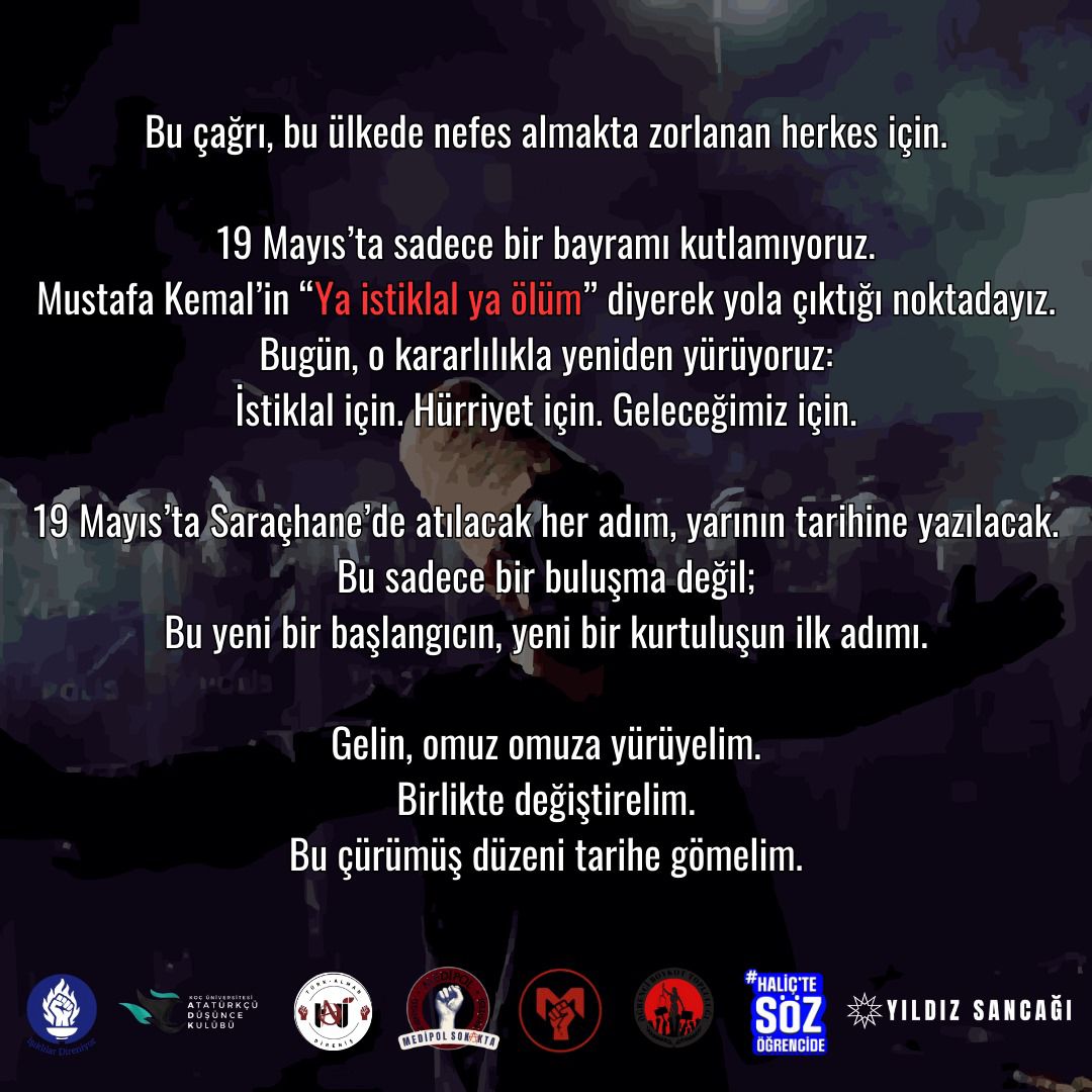 Artık söz gençliğin!
#19MayısSaraçhane