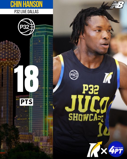 JC Latest: Chin Hanson of State Fair College made his mark at P32 Live Dallas, dropping 18 points and showing off his strength and athleticism in an impactful performance.

#JC4PT #JUCOProduct