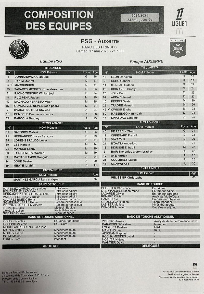 MacSpace__'s tweet photo. ‼️‼️ LA DER DE LA SAISON EN #Ligue1 AVEC NOTRE ÉQUIPE TYPE ‼️‼️

#PSGAJA | #Ligue1 | #CHAMP13ONS 🏆❤️💙 https://t.co/epsoXqEaQy