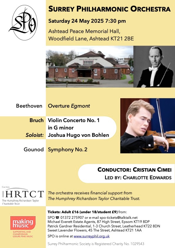ViolinvonBohlen's tweet photo. I really am very excited now...  

Experience @SurreyPhilOrch 
Conductor by Cristian Cimei
Guest Leader Charlotte Edwards

#Bruch #Surrey #SouthLondon #Ashtead https://t.co/nadroxbdRN