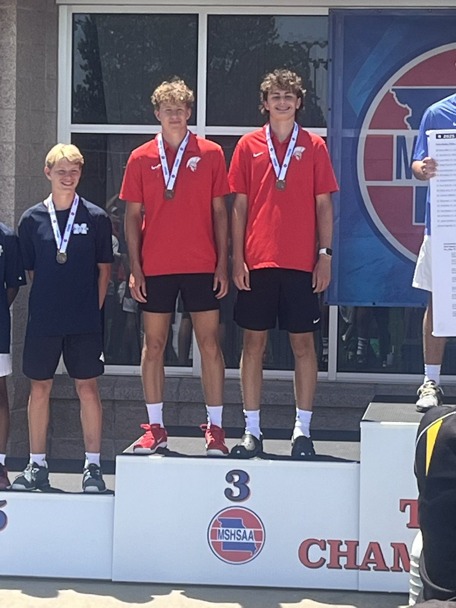 3rd in the state ain’t bad. Drew Miller &amp; Carter Lovitt were 27-2 on the season with losses to the 🥇 Rockhurst team and 🥈 John Burroughs team. Incredible season boys! <a href="/WeAreParkhill/">WeAreParkHill</a> <a href="/MSHSAAOrg/">MSHSAA</a>