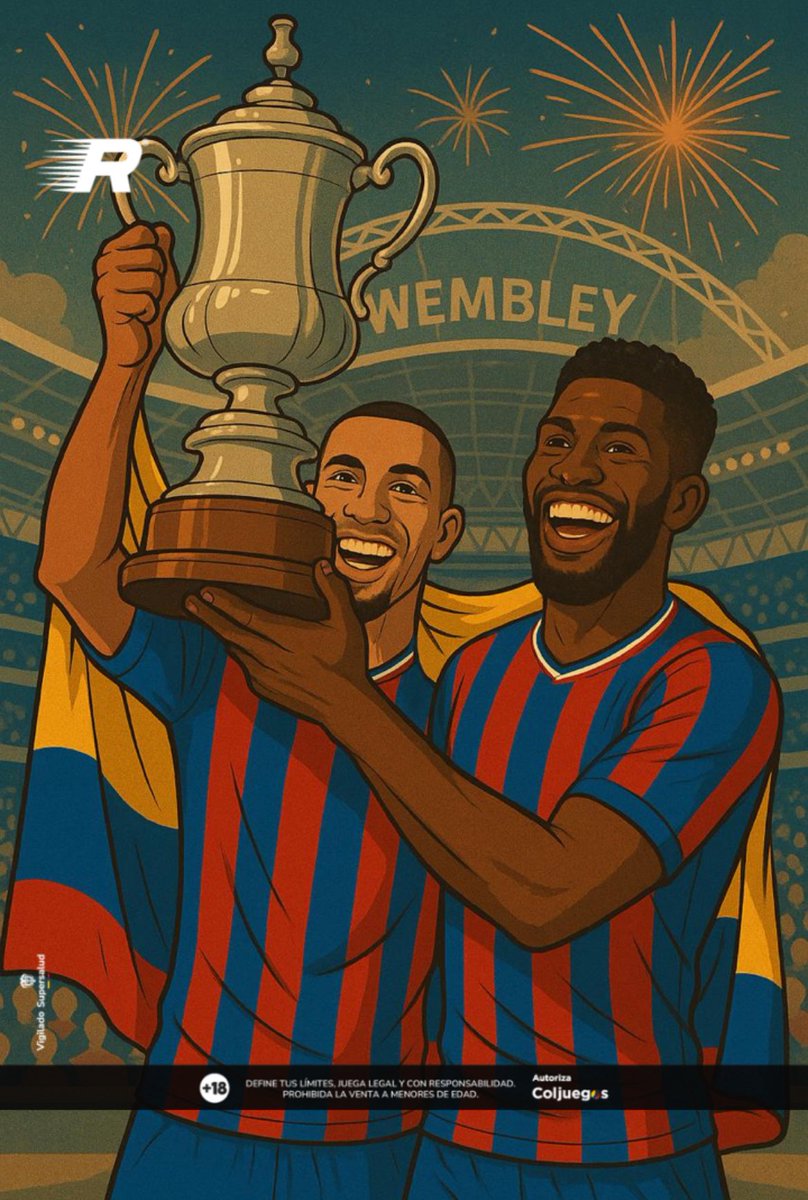 RushbetColombia's tweet image. 🦅 ¡HISTÓRICO!

Daniel Muñoz y Jefferson Lerma son campeones del torneo más antiguo del mundo. #facup #facupfinal #crystalpalace