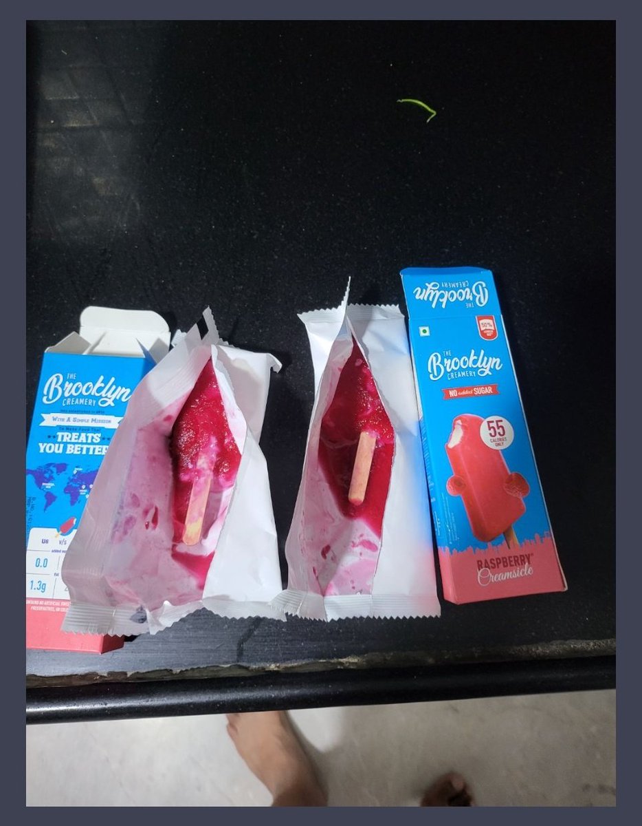 Chandresh123456's tweet photo. I ordered from @SwiggyInstamart and this is what we get, melted ice-cream instead of frozen ice-cream.

Please do not keep ice cream if you cant handle it. 

@thebrooklyncreamery https://t.co/jWQujn6fhN
