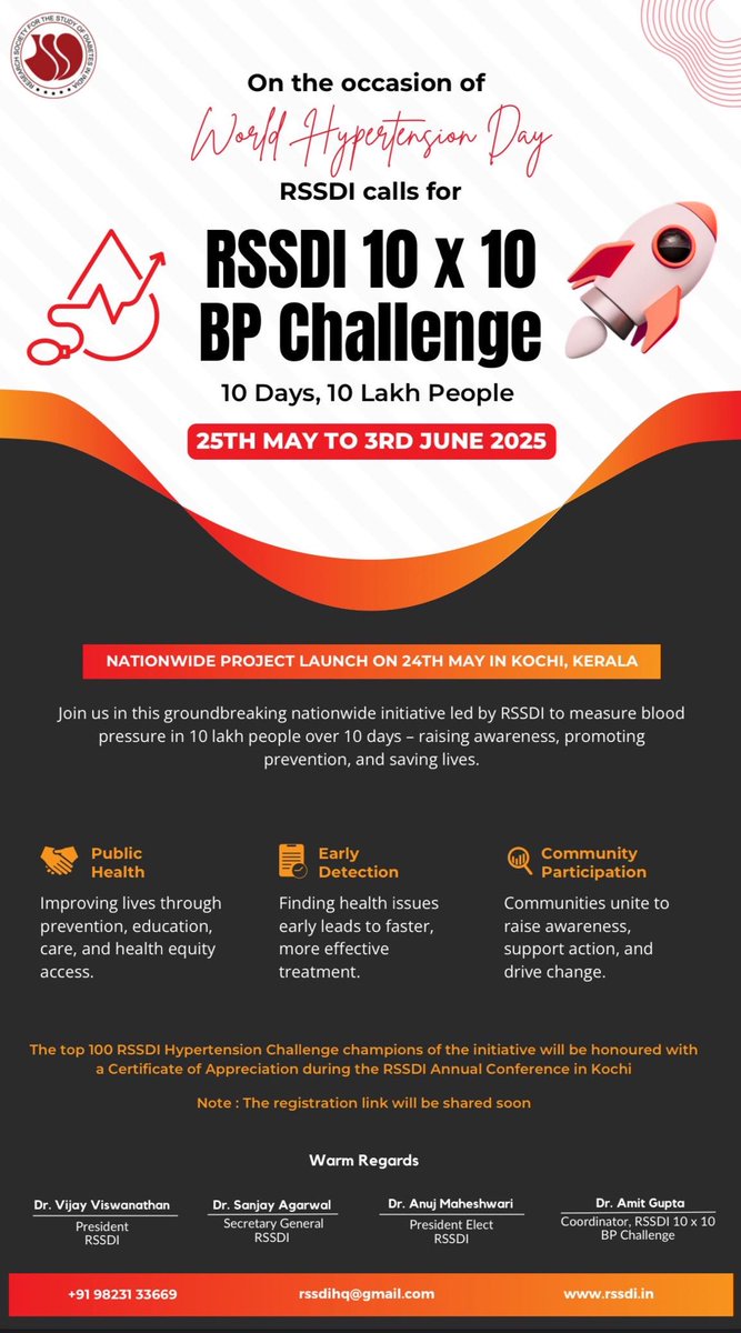 RSSDI initiative on World Hypertension Day 2025