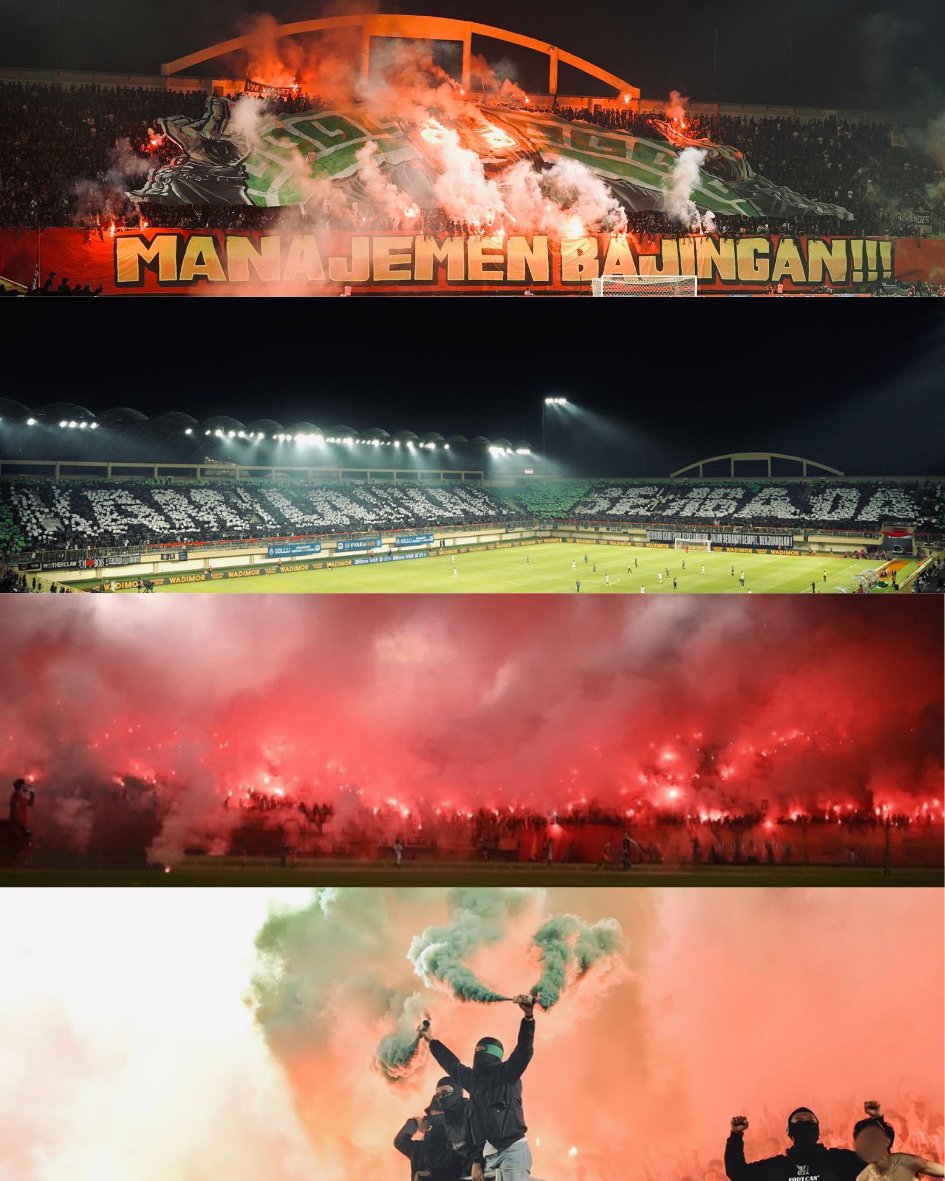BCS benar-benar menjadikan Stadion Maguwoharjo bak neraka bagi Persija. Tifo, koreo, giant banner, pyro show, dan suara gemuruh mereka lakukan tanpa batas. 

Dukungan serta perlawanan tak masuk akalnya menggetarkan langit Bumi Sembada malam tadi.  

PSS Sleman selamanya! #bcsxpss
