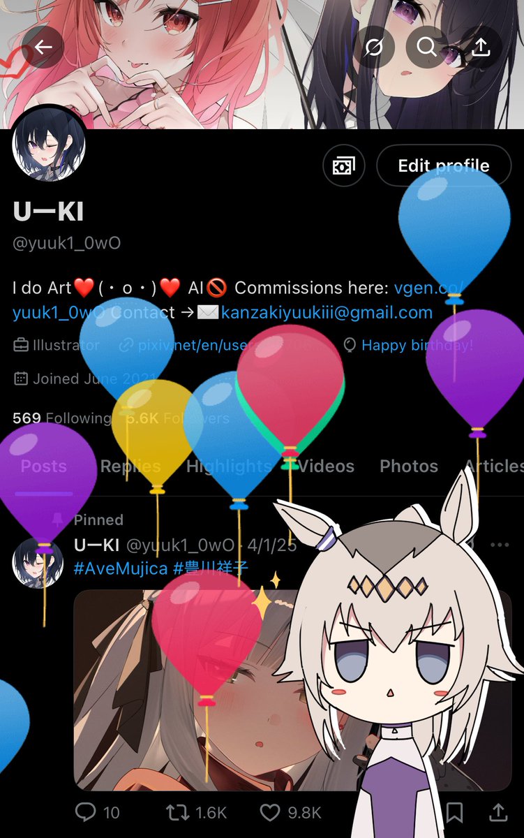 It's my birthday again✨
As always, I've been busy again I rarely drop any art but I hope I'll be able to be active again later this year! 

Here's a quick Oguri-chan doodle~