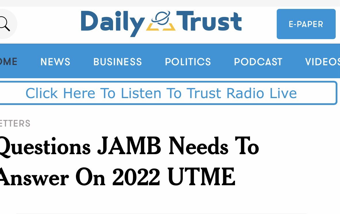 Ortman360's tweet photo. I wrote this piece in 2022 when some of my best students were victims of @JAMBHQ inefficiencies. They scored below 300 which couldn’t have been in a credible exercise. Read the article via: 

https://t.co/z24ywNKczC https://t.co/yC9MvoUEo3