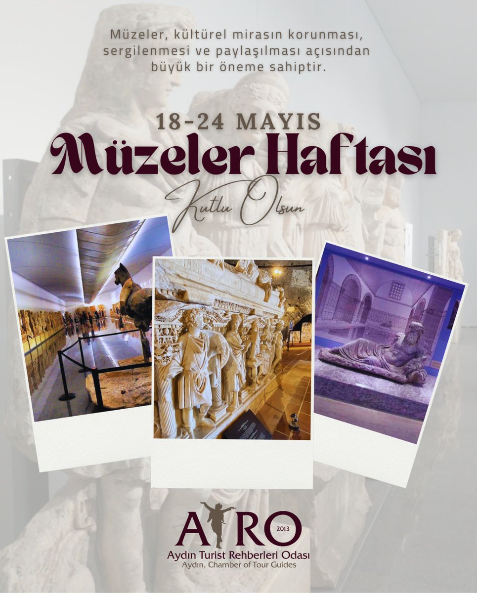 ATROrehber's tweet photo. 18-24 Mayıs Müzeler Haftası Kutlu Olsun...
#atro #müzelergünü #müze https://t.co/rFR8zAb3jB