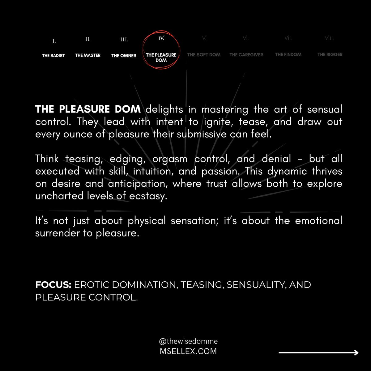 thewisedomme's tweet photo. The Pleasure Dom orchestrates their sub’s bliss with teasing and control. It’s all about desire and trust.
Into this vibe?
🔗 https://t.co/0LJ729Eoml
#BDSMCommunity #PleasureDom #SensualKink #KinkEducation #PowerOfTrust #BSDMeduction #kink #msellex https://t.co/Ua1F8UZyH7