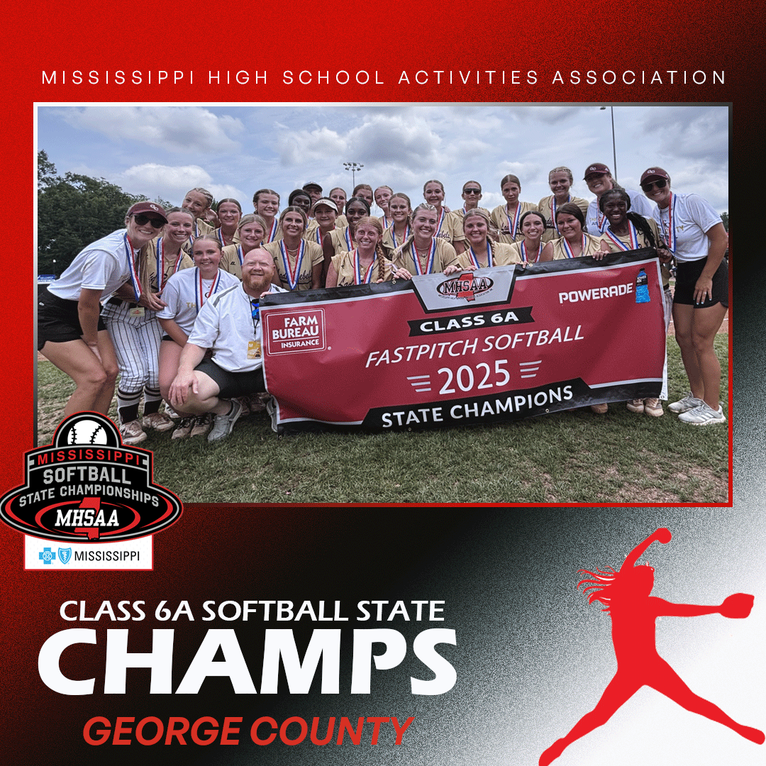 misshsaa's tweet photo. 🏆 Champions Alert! 🏆

Congratulations to George County on winning the 2025 Softball State Championship for Class 6A!

@BCBSMississippi https://t.co/msL2O5lnD6