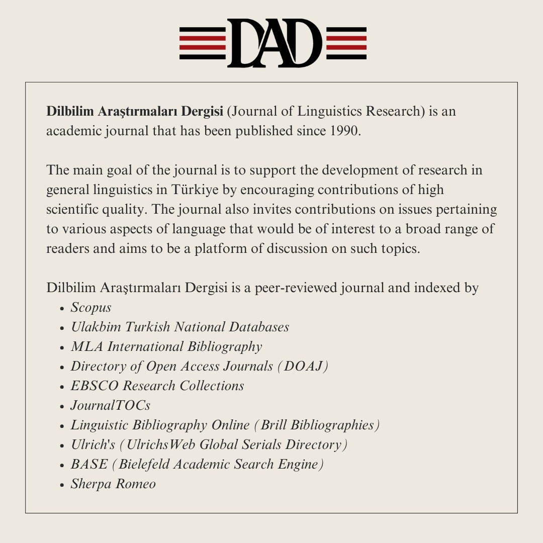 dad_jlr's tweet photo. Dergimizin amacı, kapsamı ve yayın politikalarına ilişkin ayrıntılı bilgiye web sitemizden ulaşabilirsiniz.

You can find detailed information about our journal's scope, aims, and publication policies on our website. https://t.co/2nGMHq8rok
