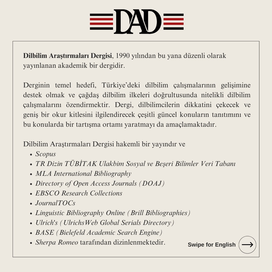 dad_jlr's tweet photo. Dergimizin amacı, kapsamı ve yayın politikalarına ilişkin ayrıntılı bilgiye web sitemizden ulaşabilirsiniz.

You can find detailed information about our journal's scope, aims, and publication policies on our website. https://t.co/2nGMHq8rok