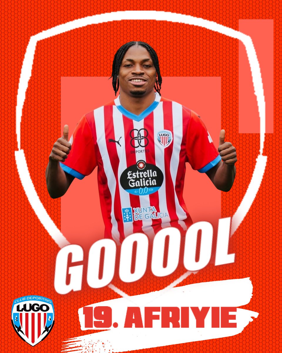 alexgonzalezva's tweet photo. GOOOOOOOOOOL GOOOOOOOOL  GOOOOOL DO CD LUGO 🔴⚪!!! GOOOOOOL GOOOOOOL GOL GOOOOOOOL GOL DE JERRY AFRIYIE 🇬🇭!!! 2-0 ⚽ #ForzaLugo #LugoZamora https://t.co/1J6NcQZZkN