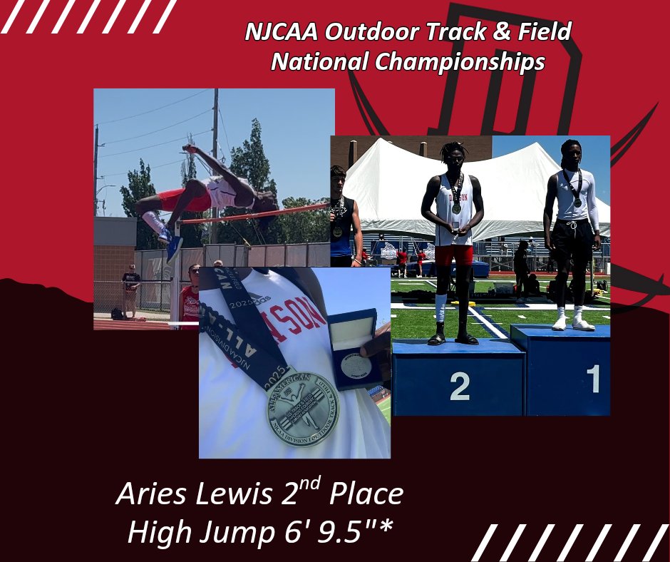 The Bucs are making HISTORY at the Outdoor Track &amp; Field National Championships! 🔥

🥈 Aries Lewis set a school record in the High Jump at 6’ 9.5” — finishing 2nd overall, the highest-ever placement for a Buc at Nationals!