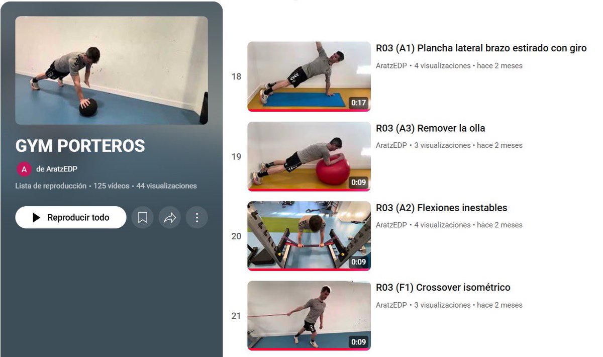 AratzaguirreEDP's tweet photo. 🧤 Entrenamiento Coadyuvante en Porteros de Fútbol

🏋 Propuesta de ejercicios en función de las demandas condicionales de la posición específica de portero.

📥 Para más información o acceso al material de entrenamiento completo, deja una dirección de correo electrónico. https://t.co/dMCO7yGAzq