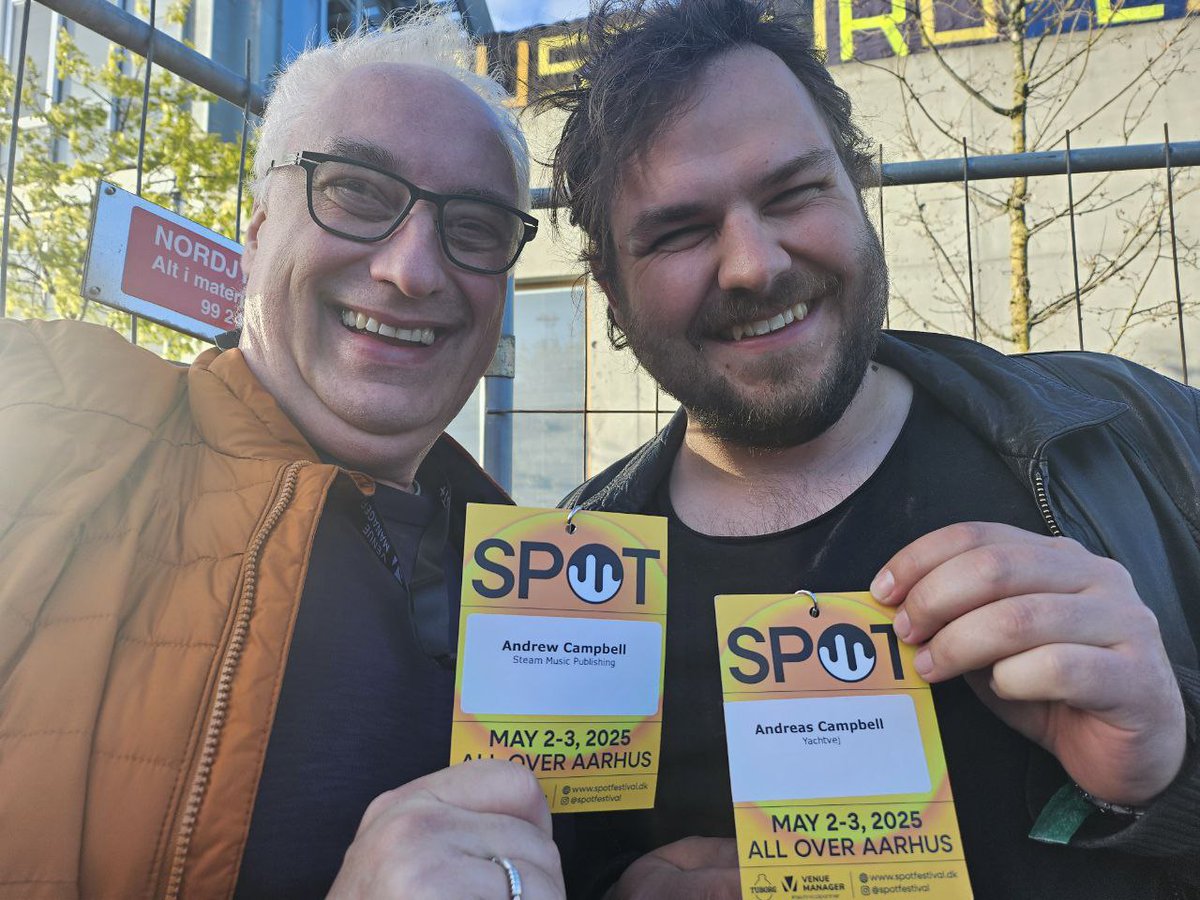 G_Rec_Berlin's tweet photo. Big shoutout to my name brother Andreas Campbell – great connecting with you recently at SPOT Festival in Aarhus! 🔥🎶
 #SPOTFestival #AndreasMeetsAndrew #MusicConnections #MusicConference #SteamMusic #Aarhus #Denmark https://t.co/gdJCMCgPLS