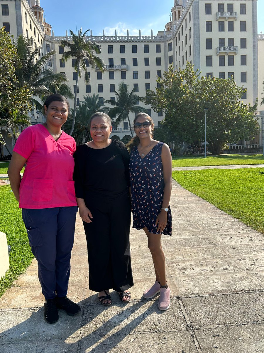 The Mission is committed to ensure that the welfare of our Fijian 🇫🇯 medical  students in Cuba 🇨🇺 are safeguarded. On Friday 16/05, Second Secretary Ms. @AlitiDrauna (middle) paid a visit to the two remaining students in Havana, Ms. Sanjana Singh and Ms. Litia Vosadina, the