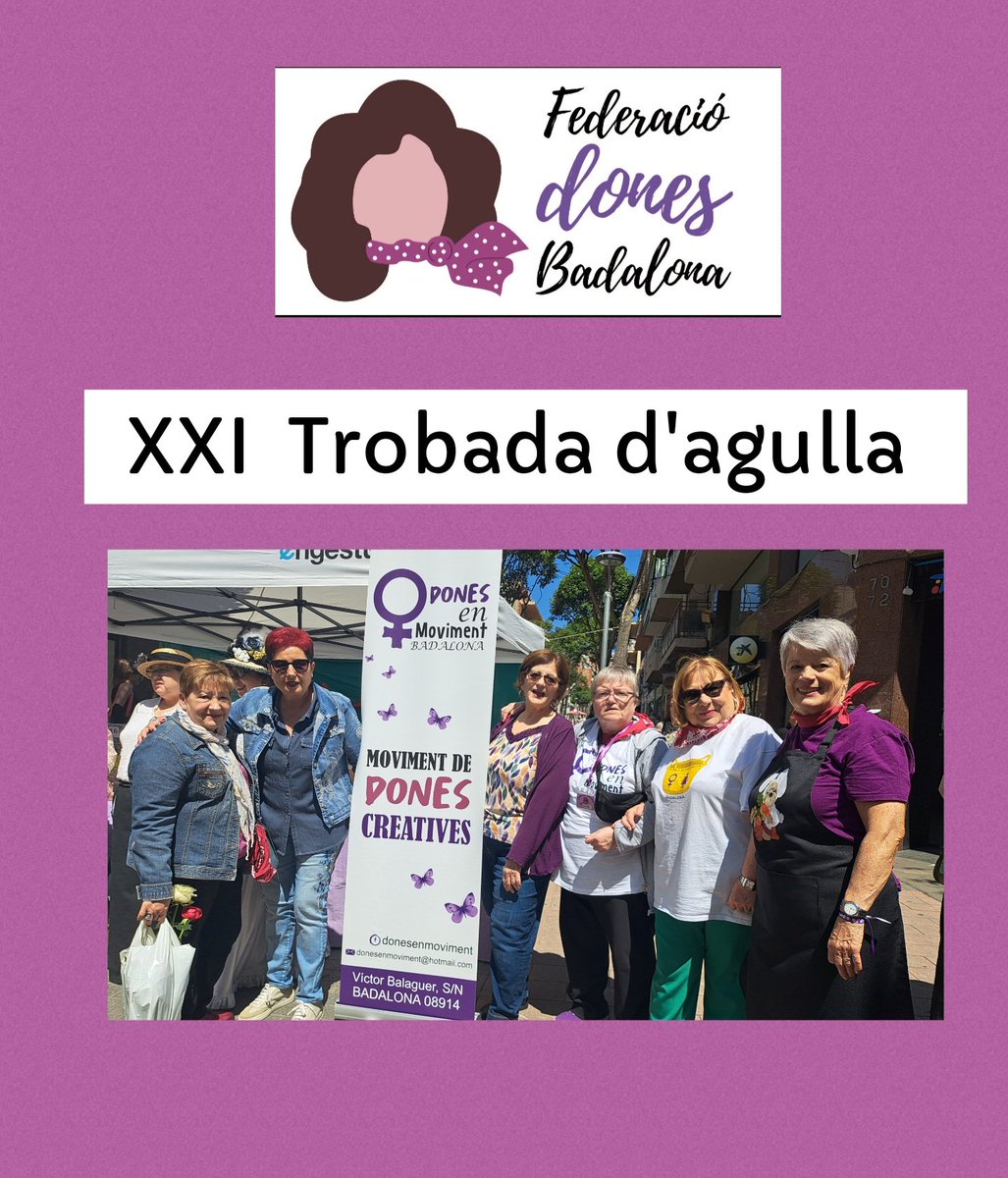 Una Trobada d'agulla estupenda, moltes gràcies Dones en Moviment per la invitació, tot fantàstic.