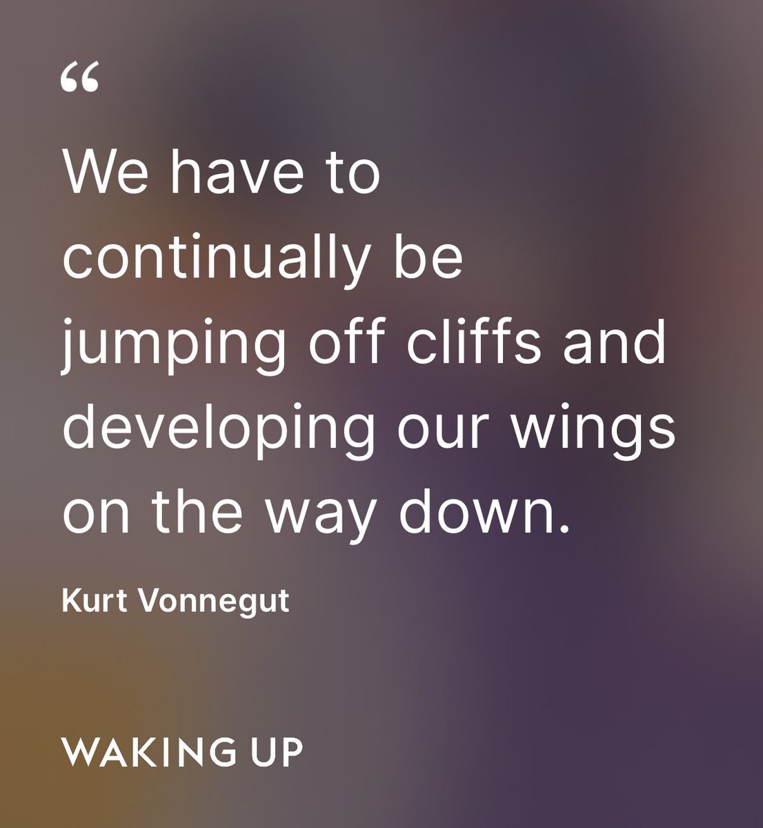 My dad shared this with me this morning. I’m jumping off another cliff tonight, trying my hand (voice) at calling pxp for the NWSL. ⚽️ 

Here’s hoping these wings are ready for this fun new adventure!