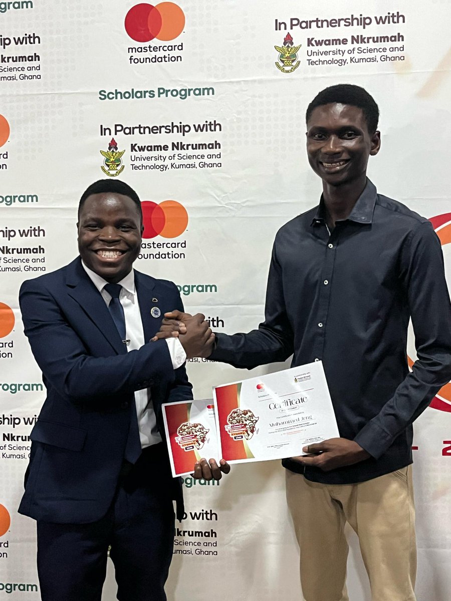 Pascal_M41's tweet image. I had the rare privilege of attending the MasterCard Scholars Vice Chancellor&apos;s Reception Dinner. 
It was fulfilling to witness MOHAMMED GENG, one of our outstanding ISA student from Gambia, being recognized as the overall best MasterCard Scholar with an impressive CWA of 88.09.